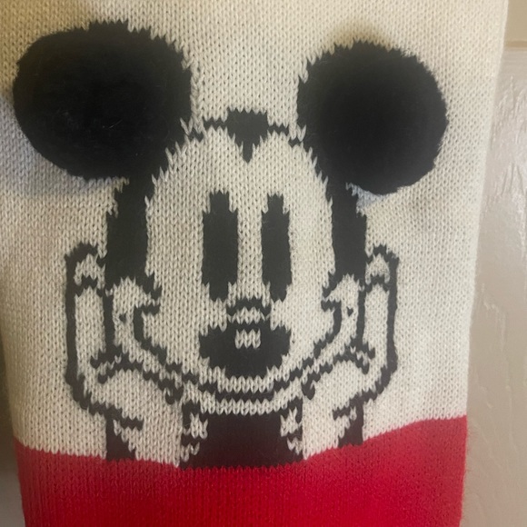 Vintage Mickey Mouse Scarf with Pom Pom Ears - Picture 2 of 4